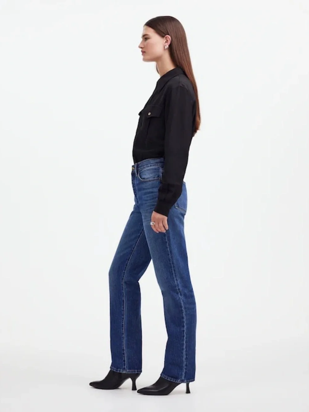 Alexa Chung for Madewell High-Rise Straight Jean in Allendale Wash size 27